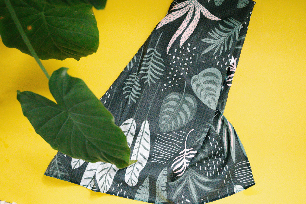 Geometry Kitchen Tea Towel: Guava Groove